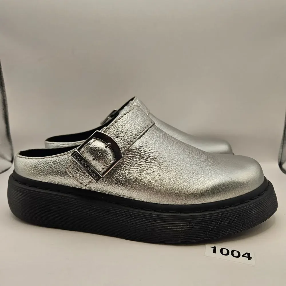 DR MARTENS SILVER LAKETEN MEN'S 9 WOMEN'S 10 EUR 42 SLINGBACK PLATFORM SANDALS